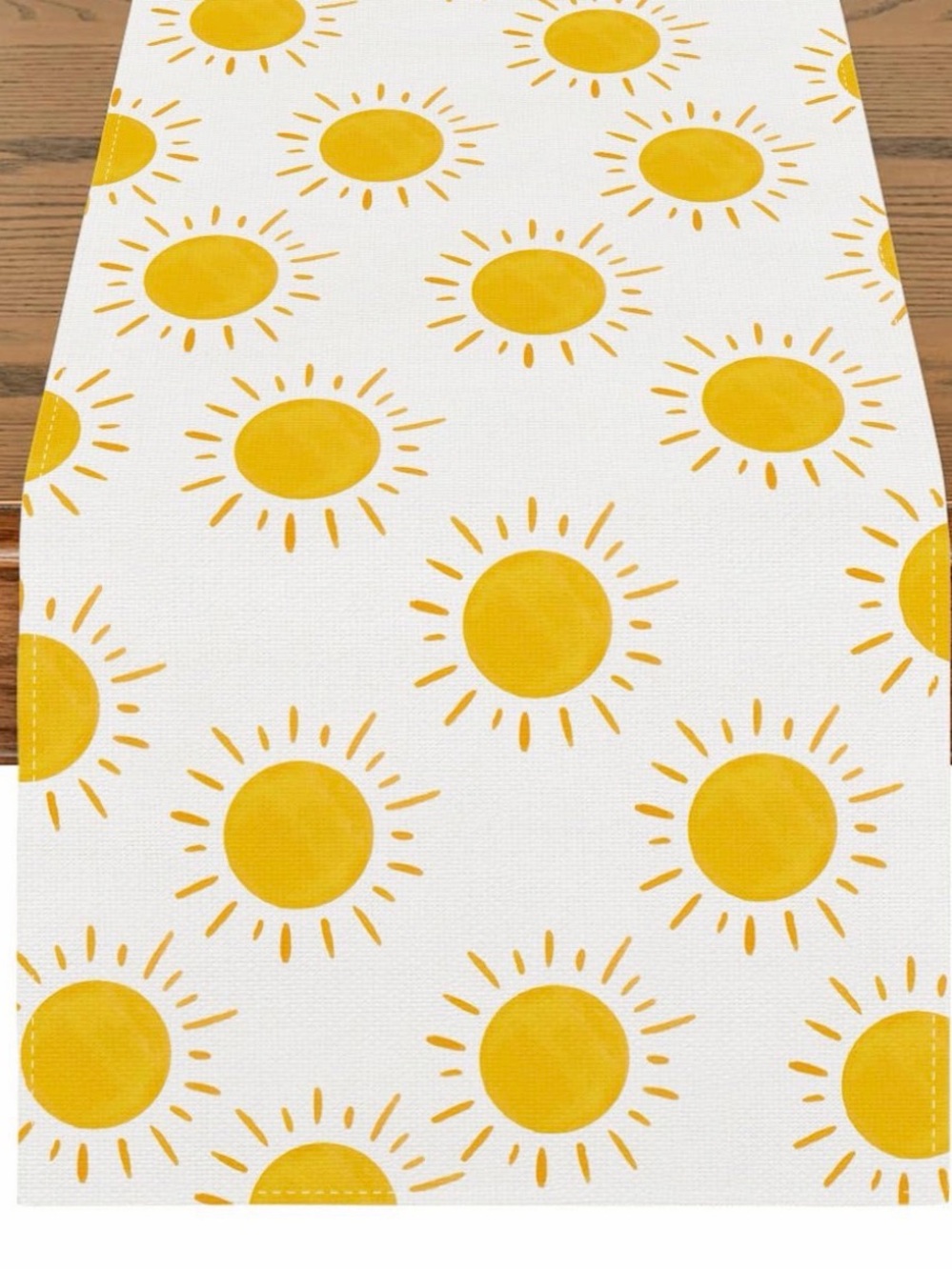 Sunrise Pattern Yellow Table Runner